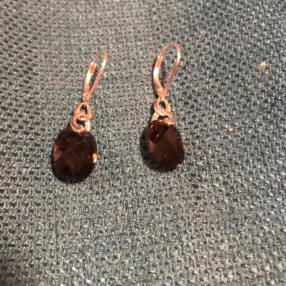 Sterling Silver Smoky Quartz Dangle Earrings